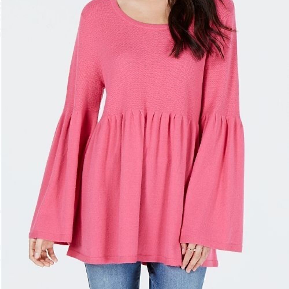 Style& Co Knit sweater Flare Tunic Pink Size S